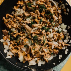 Strogonoff vegano de cogumelos e arroz integral com beterraba