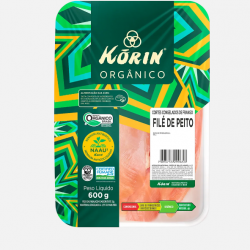 File de peito de frango orgânico congelado - BNJ 600g